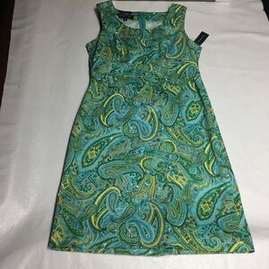Jones New‎ York Green Dress Sleeveless Sz 4P